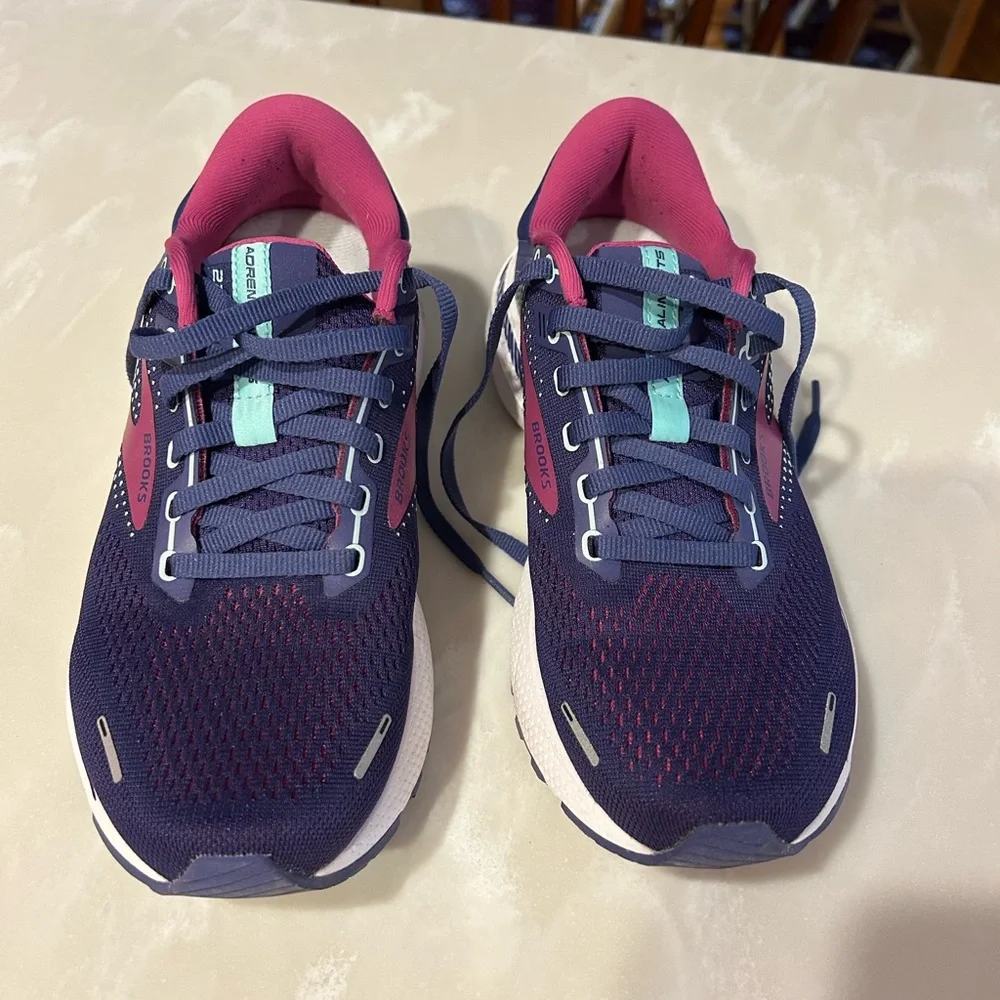 Brooks Women's Athletic Shoes - Navy and Magenta - Picture 3 of 6